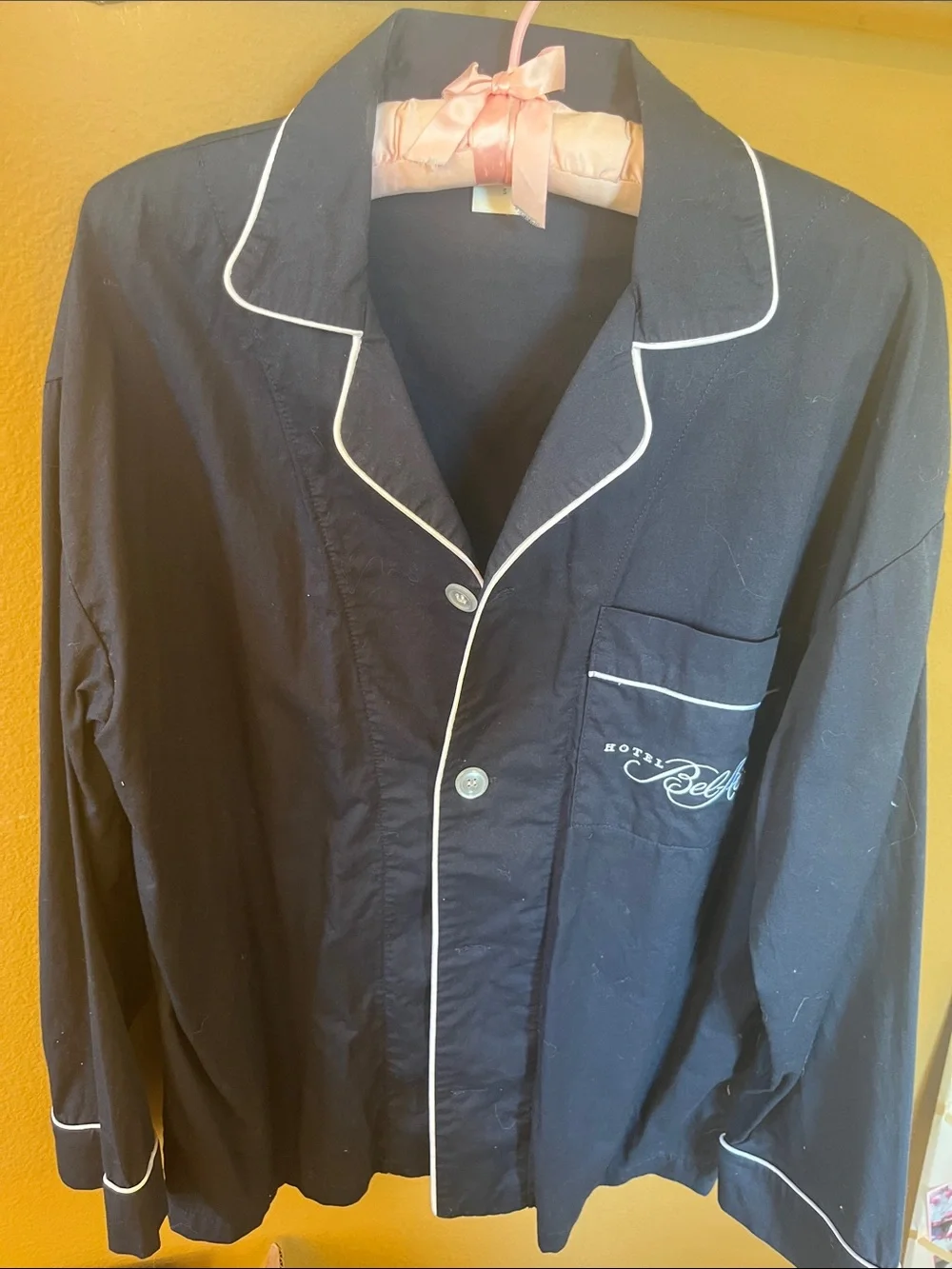 Hotel BelAir Navy Lightweight bed Jacket with Contrast Piping